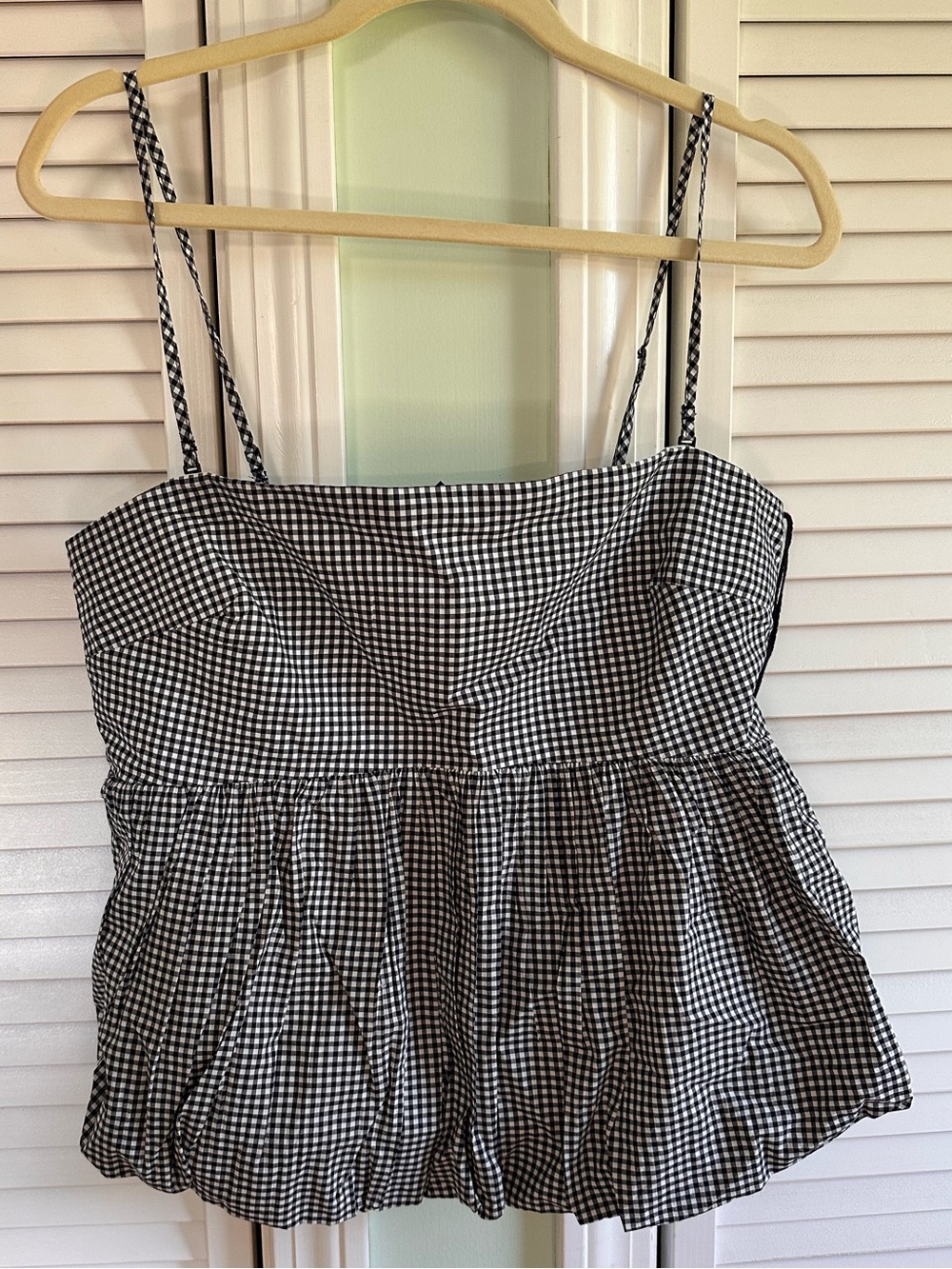 GAP Navy & White Gingham Bubble Top - Picture 6 of 6